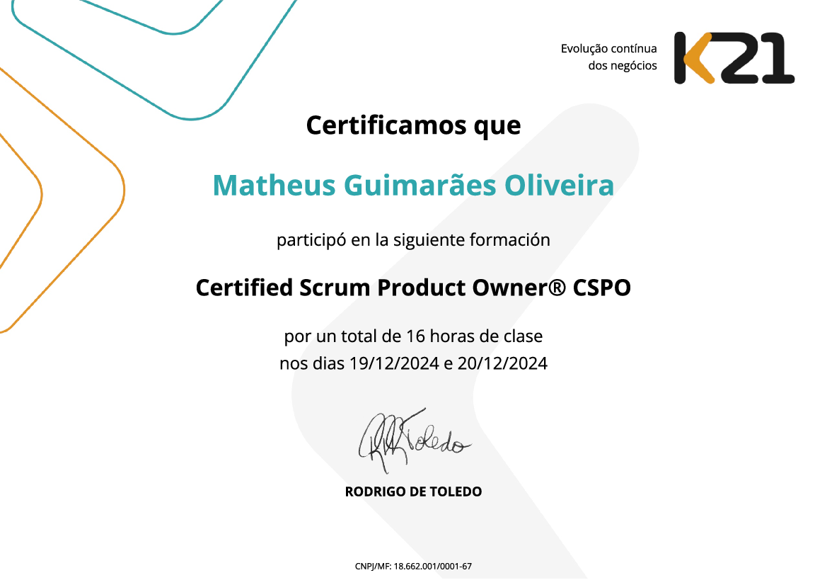Certificado K21